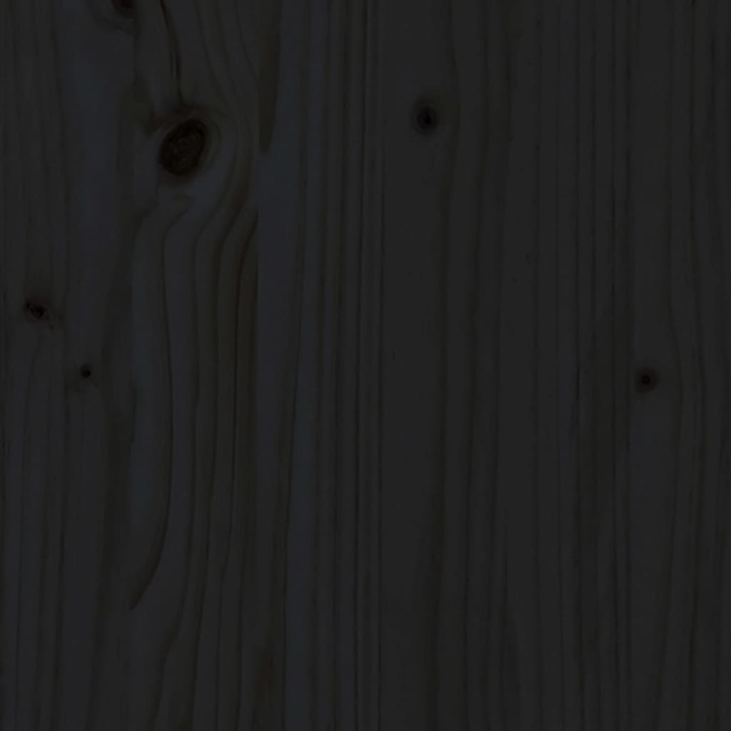 3 Piece Garden Lounge Set with Cushions Black Solid Wood