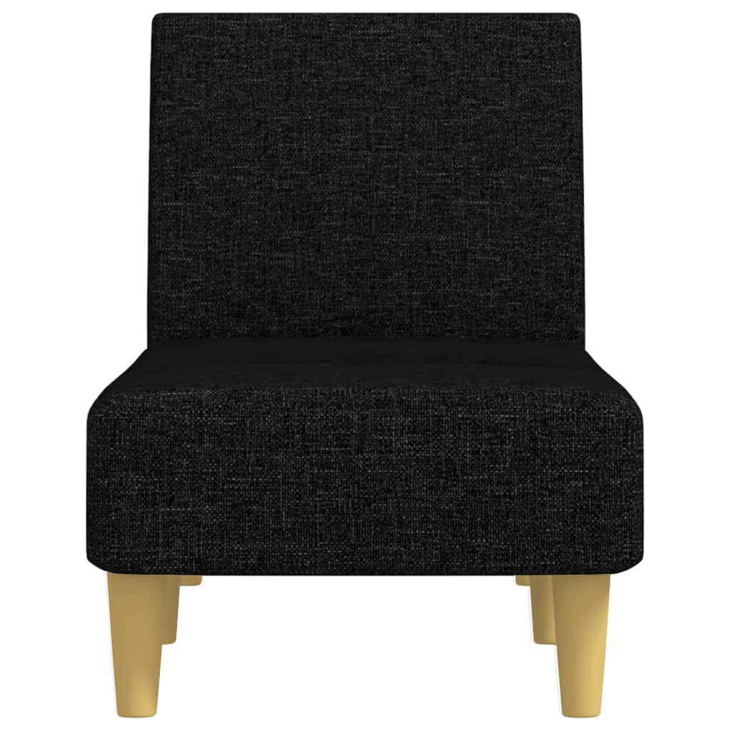 Chaise Longue Black Fabric