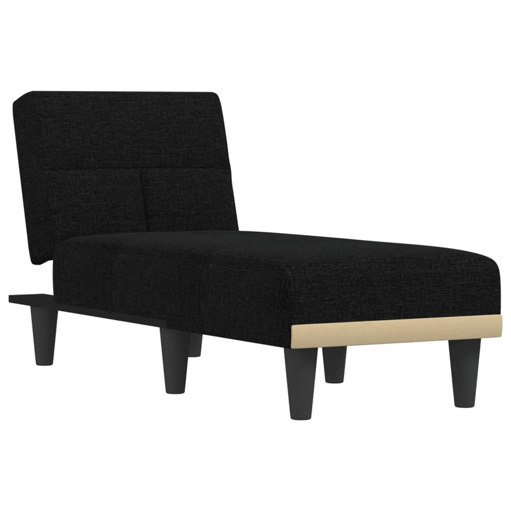 Chaise Longue Black Fabric