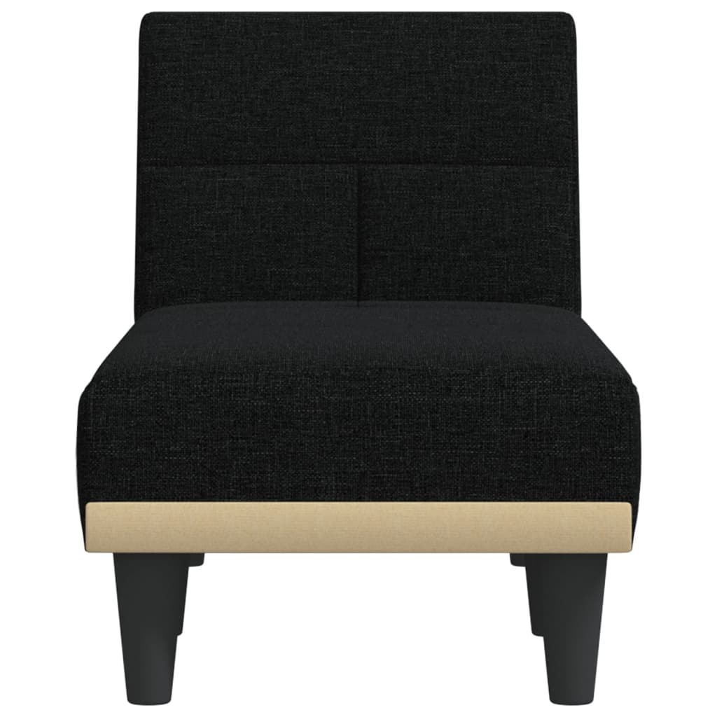 Chaise Longue Black Fabric
