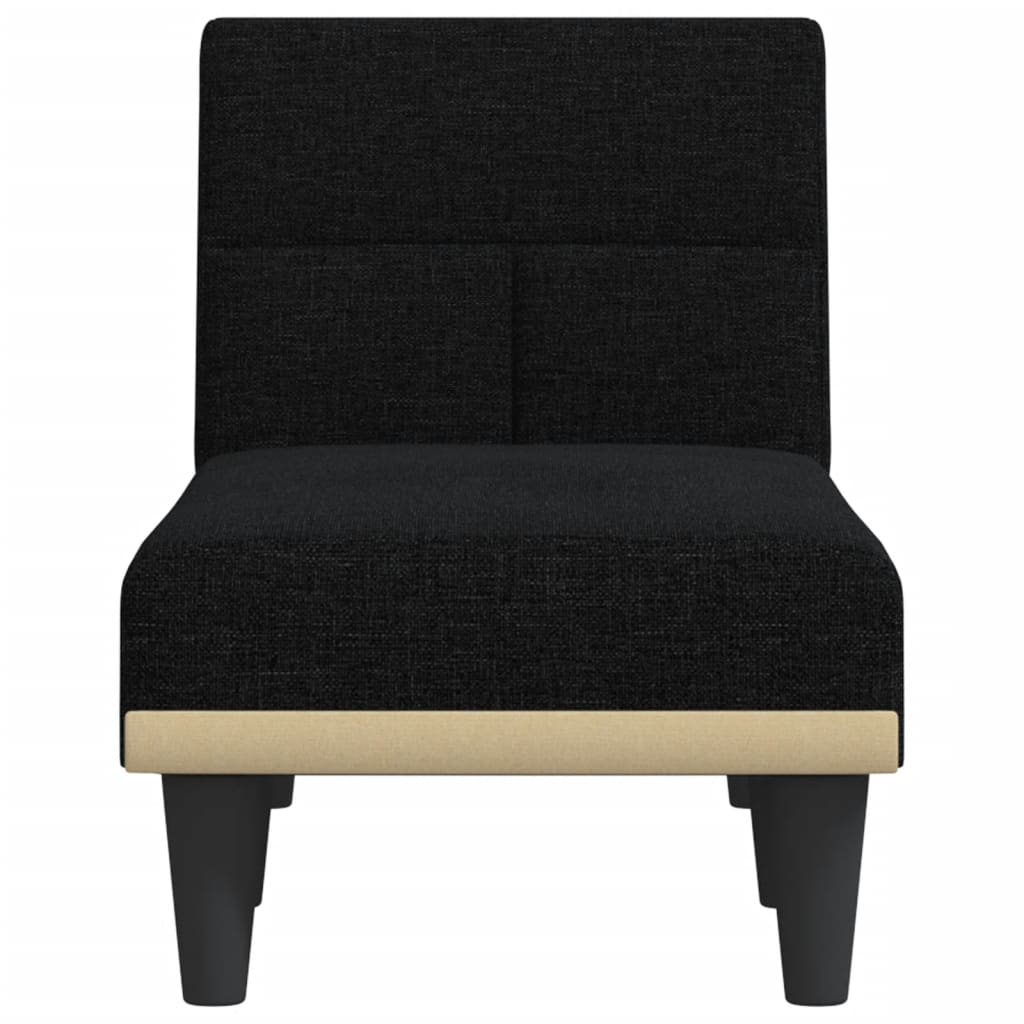 Chaise Longue Black Fabric