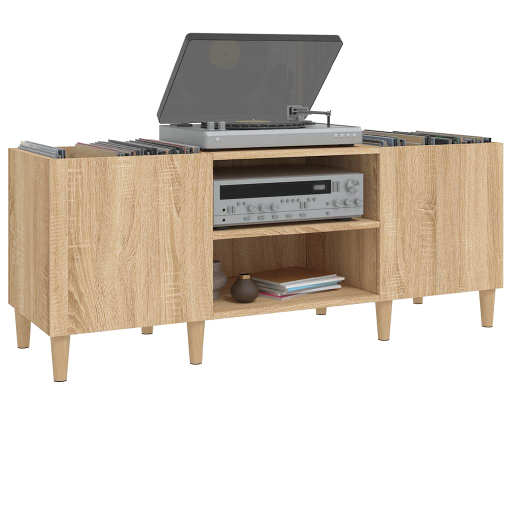 Record Cabinet Sonoma Oak 121x38x48 cm Engineered Wood