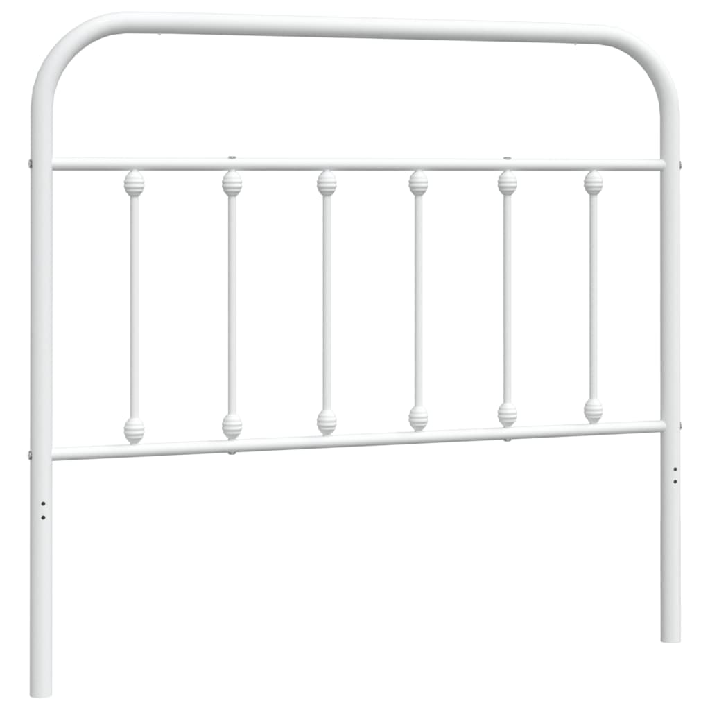 Metal Headboard White 107 cm King Single