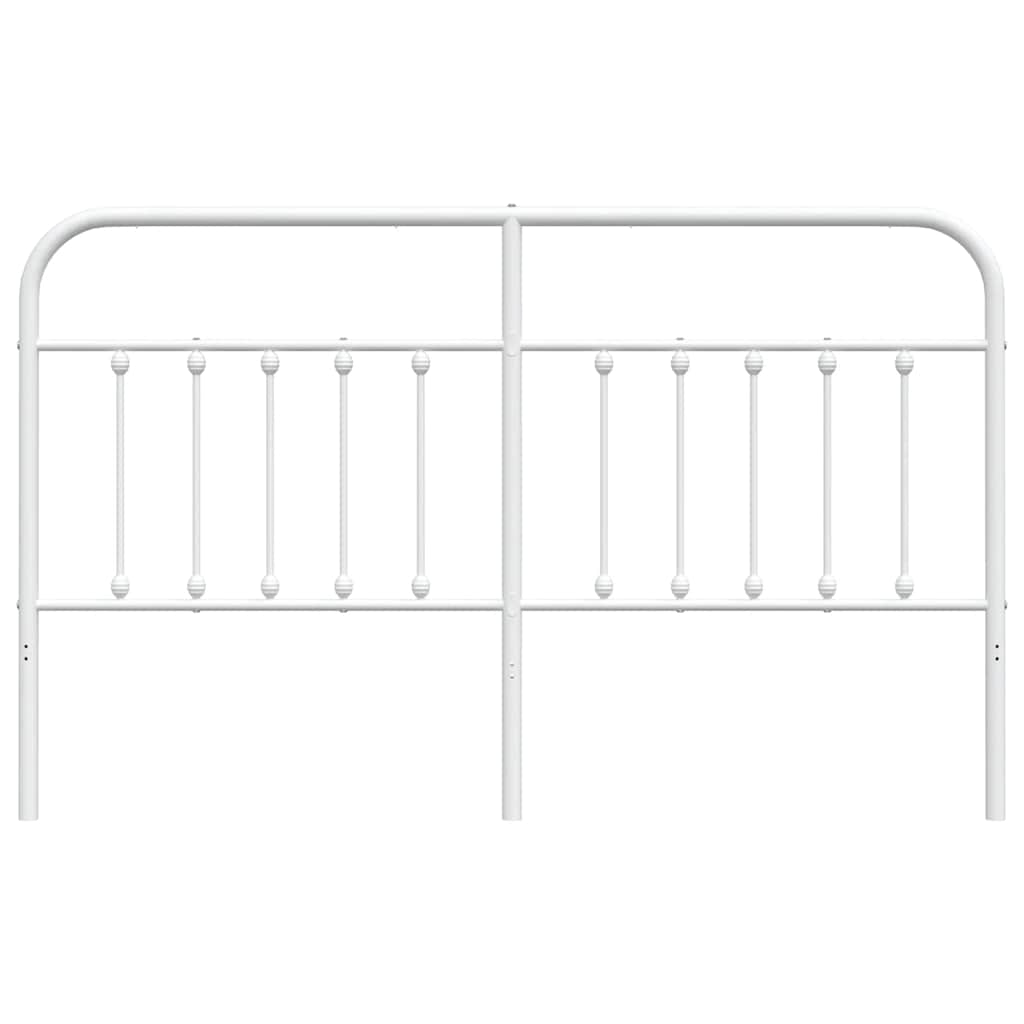 Metal Headboard White 183 cm King