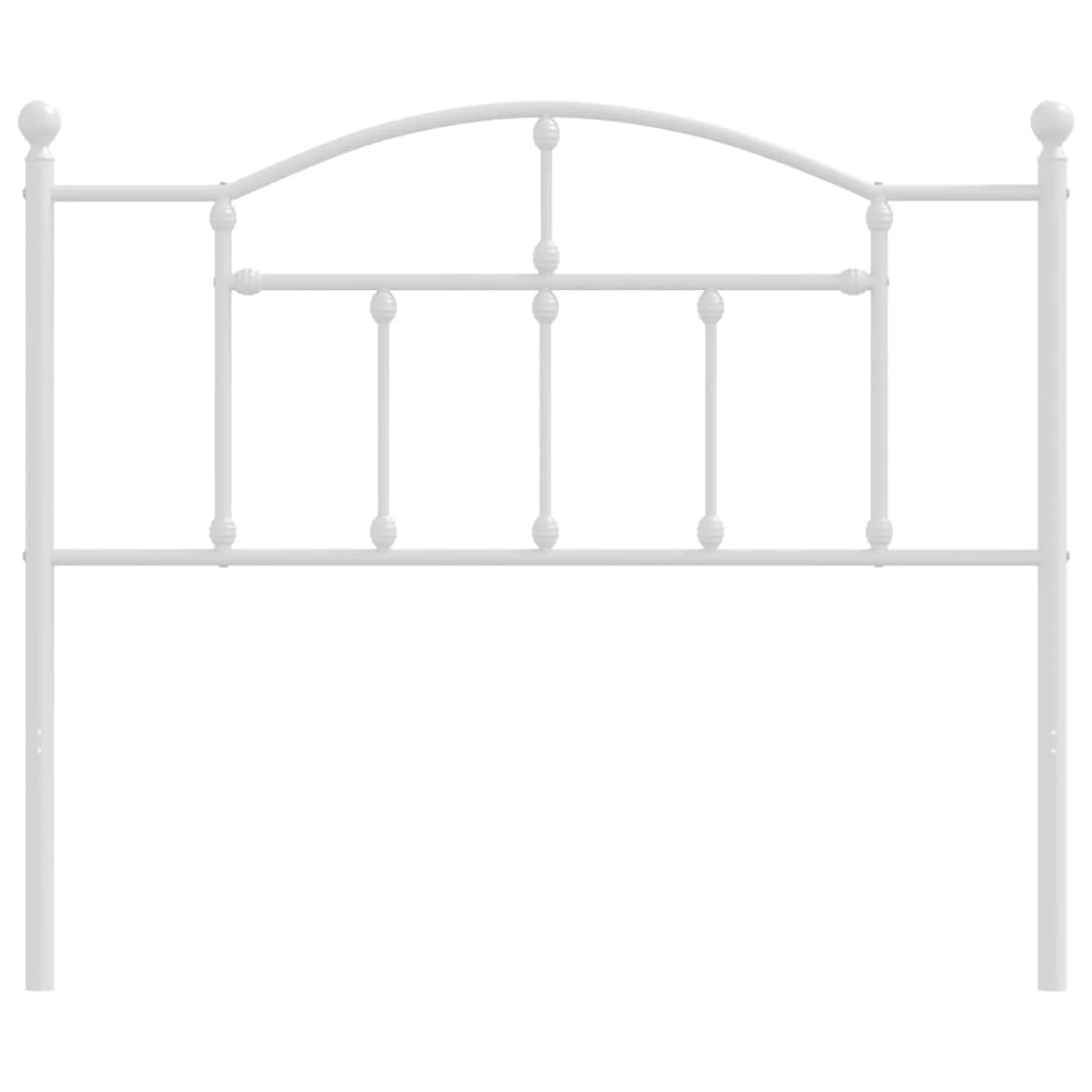 Metal Headboard White 107 cm King Single