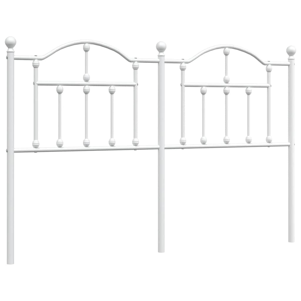 Metal Headboard White 152 cm Queen