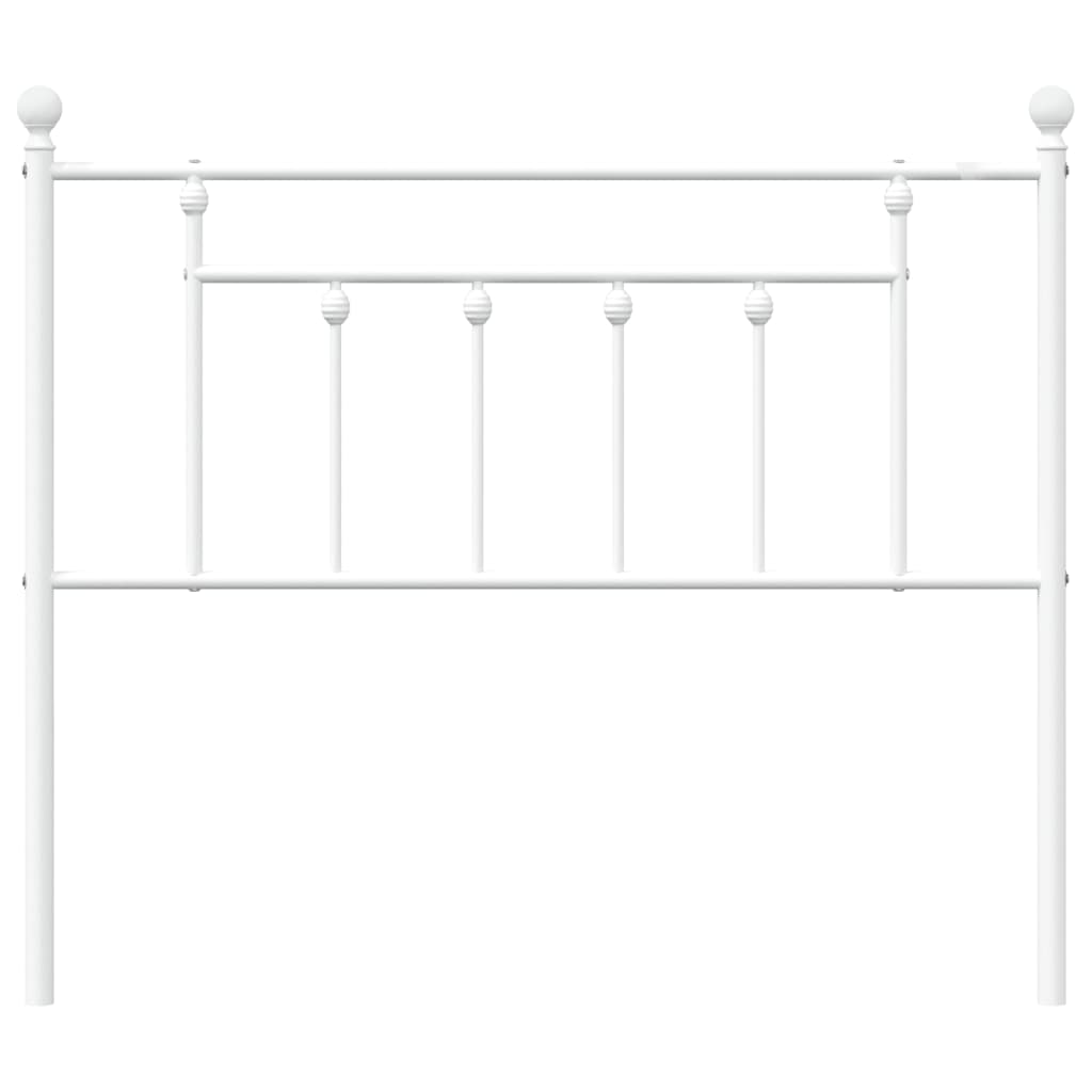 Metal Headboard White 107 cm King Single