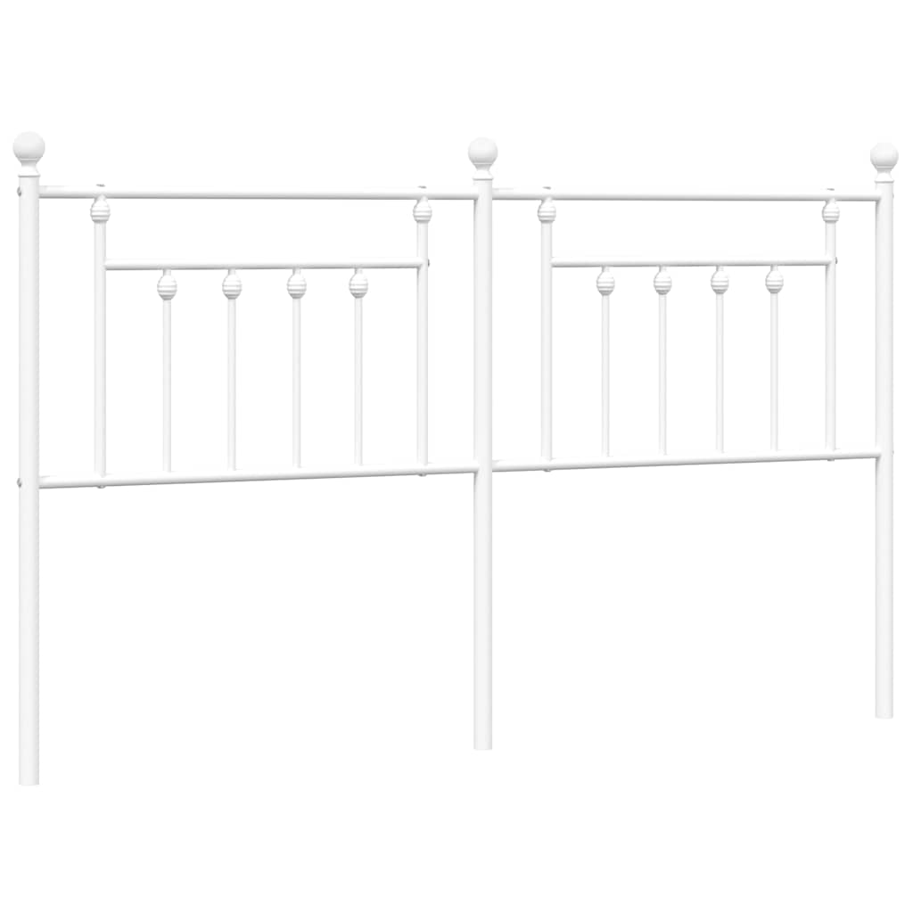 Metal Headboard White 183 cm King
