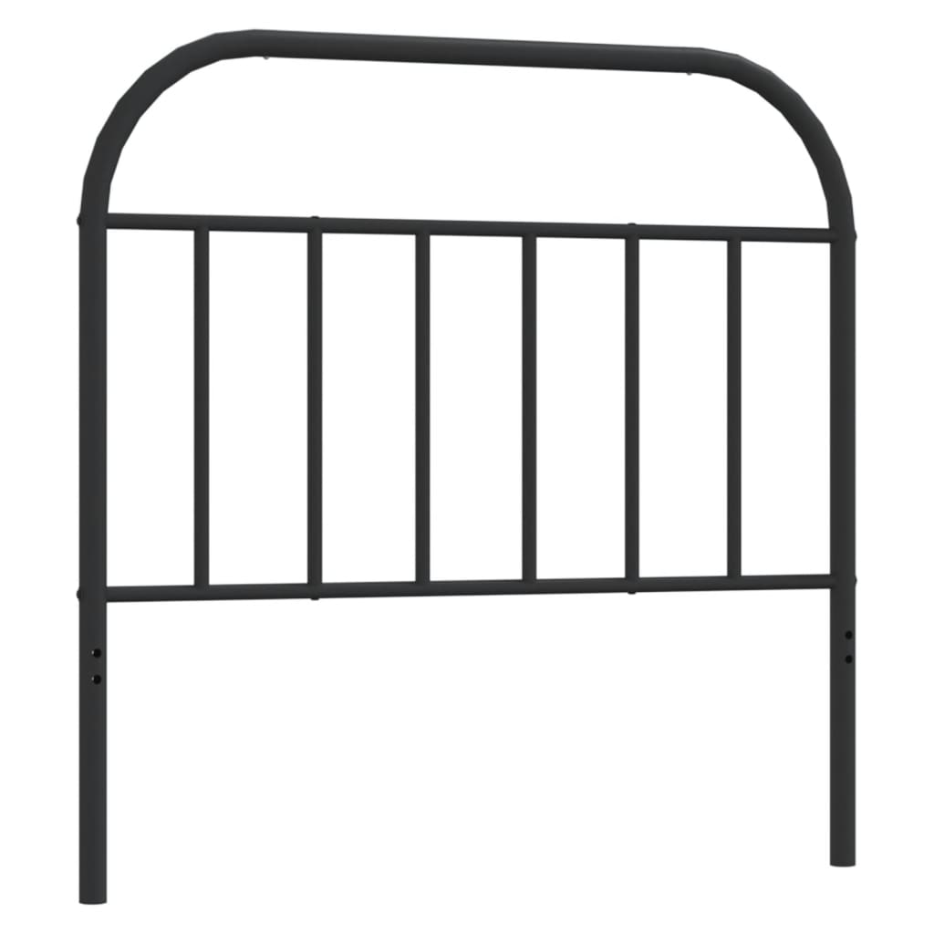 Metal Headboard Black 107 cm King Single