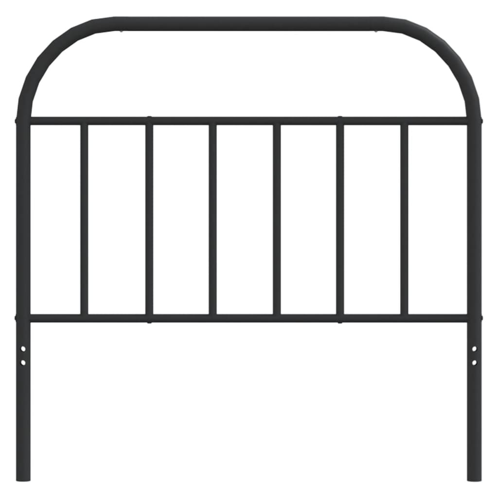 Metal Headboard Black 107 cm King Single