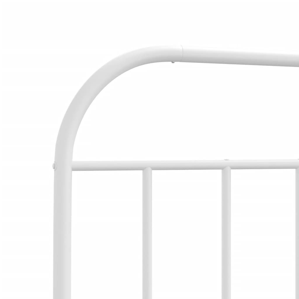 Metal Headboard White 107 cm King Single