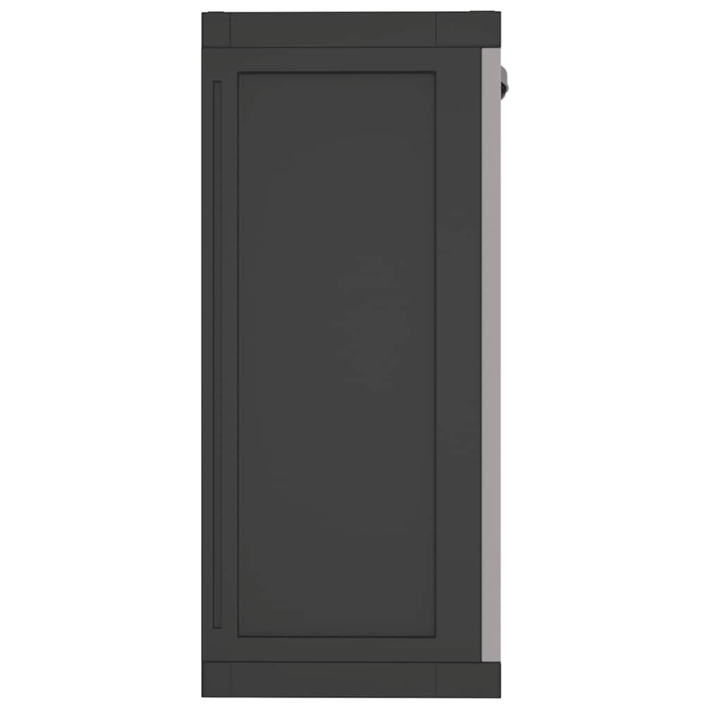 Outdoor Storage Cabinet Grey and Black 65x37x85 cm PP