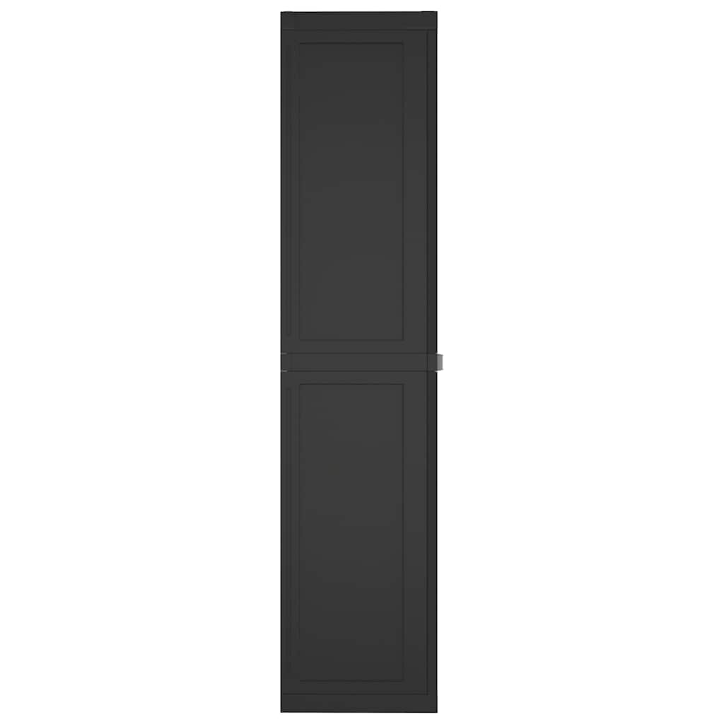 Outdoor Storage Cabinet Black 65x37x165 cm PP
