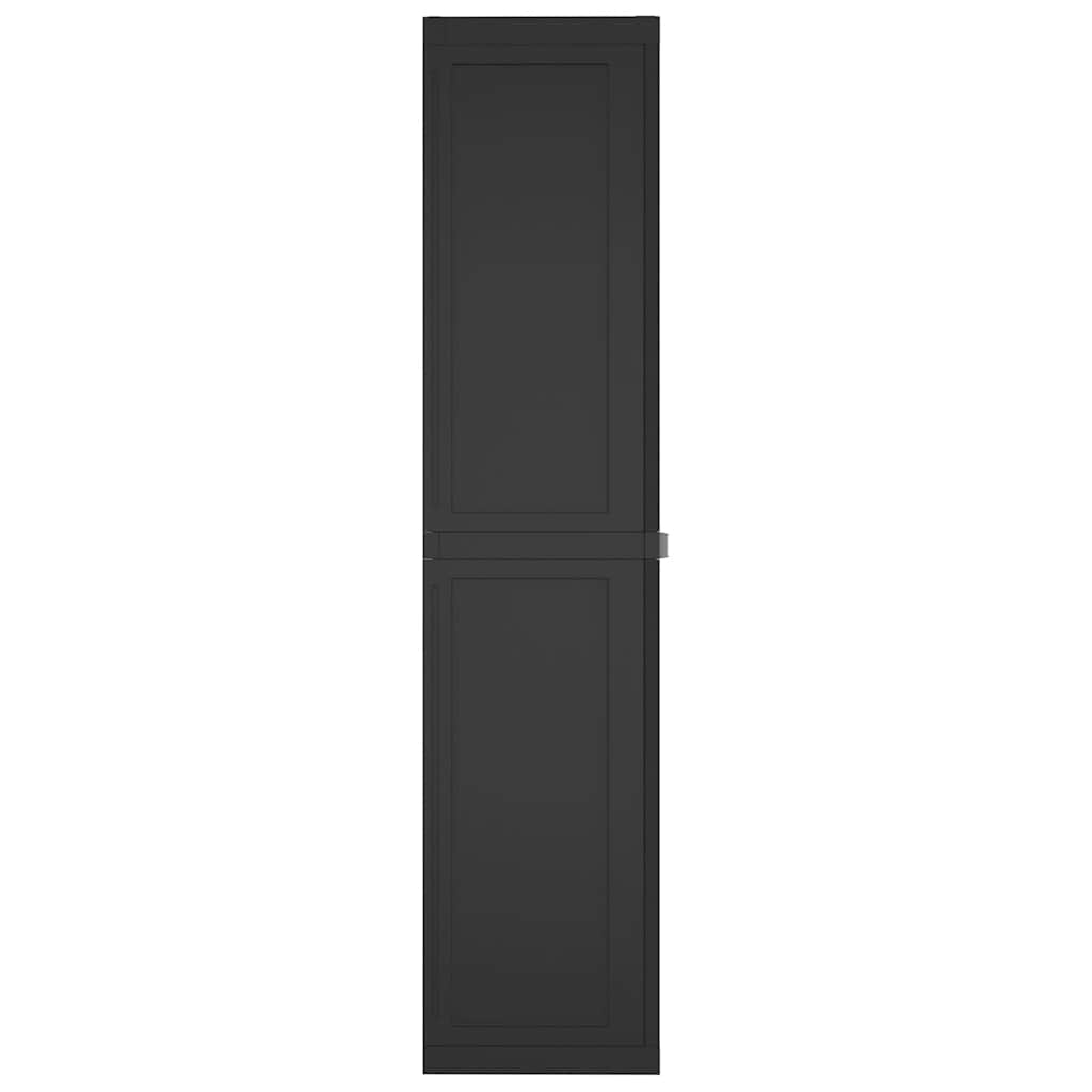 Outdoor Storage Cabinet Black 65x37x165 cm PP