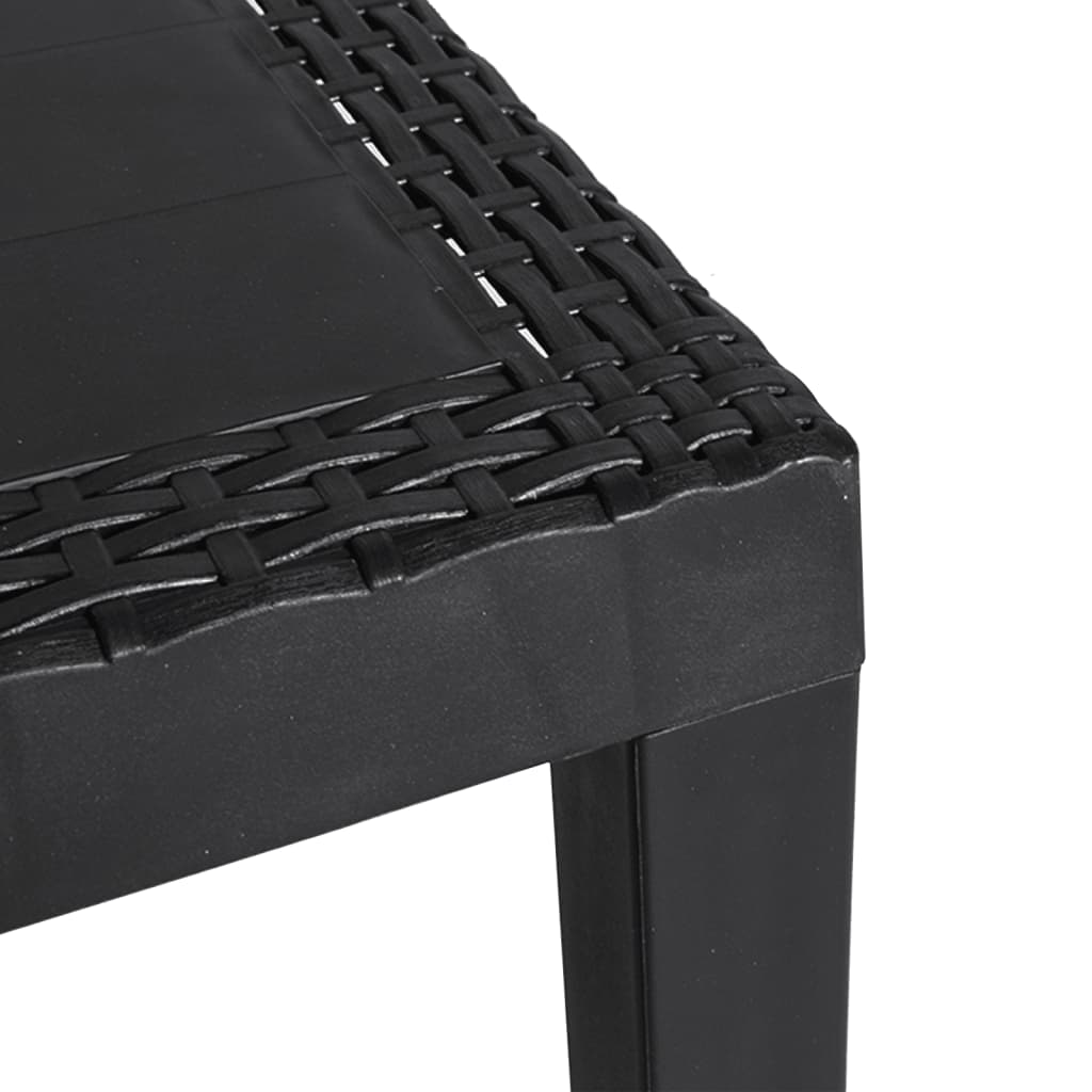 Garden Table Anthracite 59x47x40 cm PP