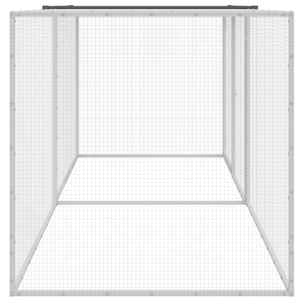 Chicken Cage with Roof Anthracite 203x98x90 cm Galvanised Steel