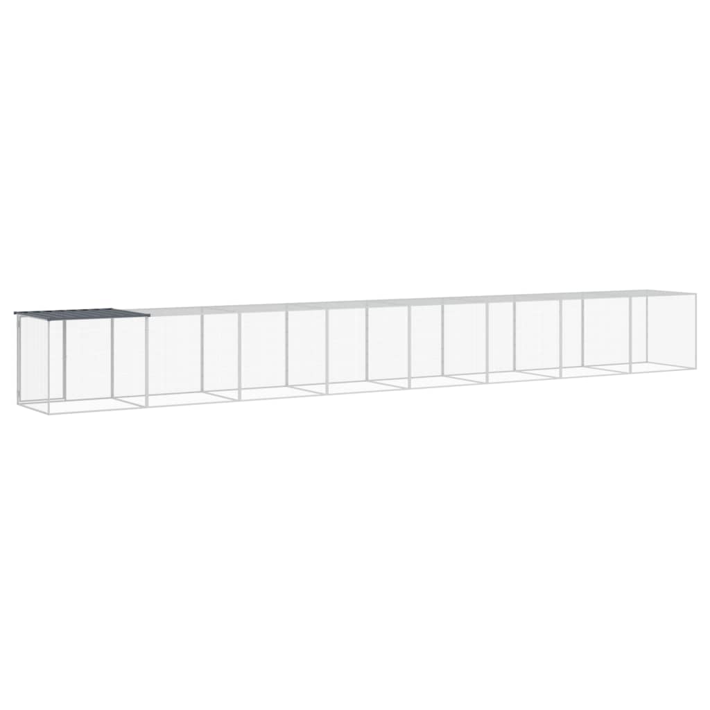 Chicken Cage with Roof Anthracite 803x98x90 cm Galvanised Steel