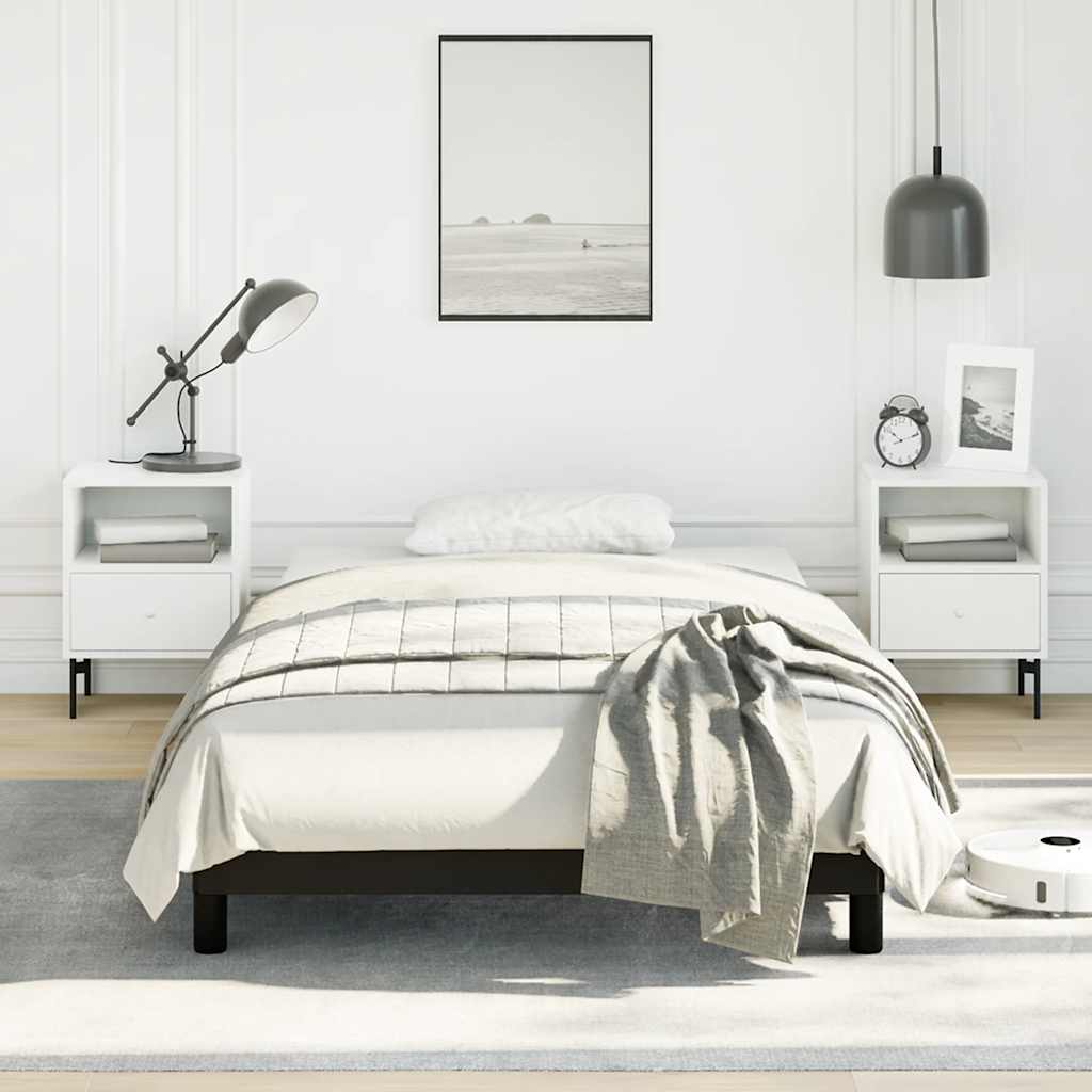 Bed Frame without Mattress Black King Single Faux Leather