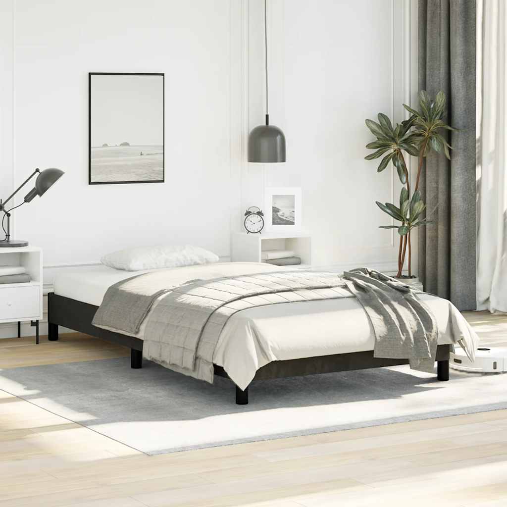 Bed Frame without Mattress Black King Single Velvet