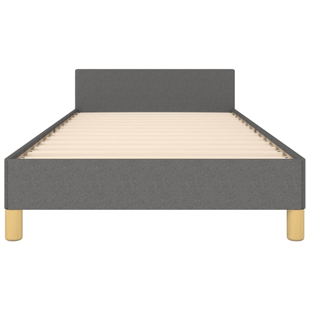 Bed Frame without Mattress Dark Grey King Single Size Fabric