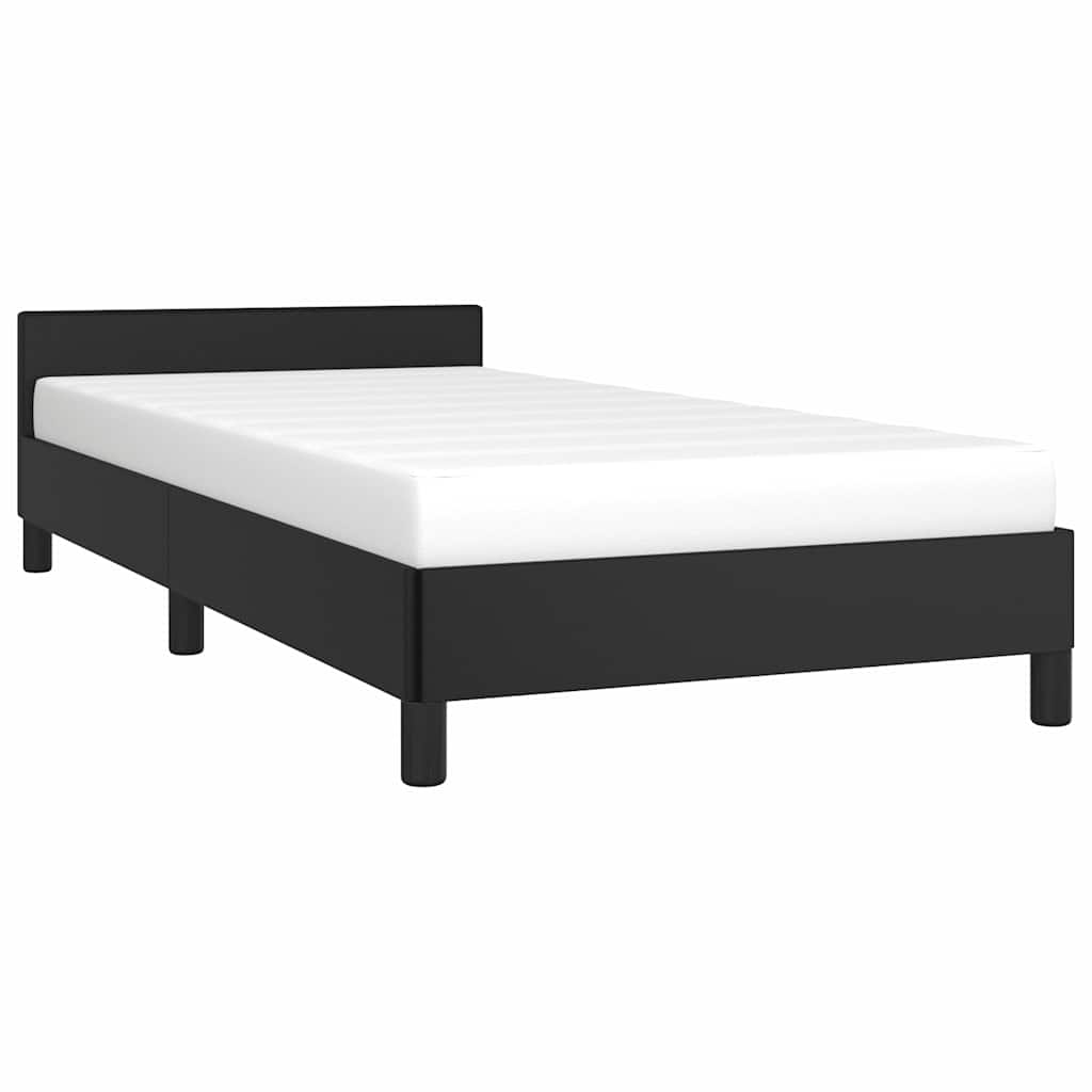 Bed Frame without Mattress Black King Single Size Faux Leather