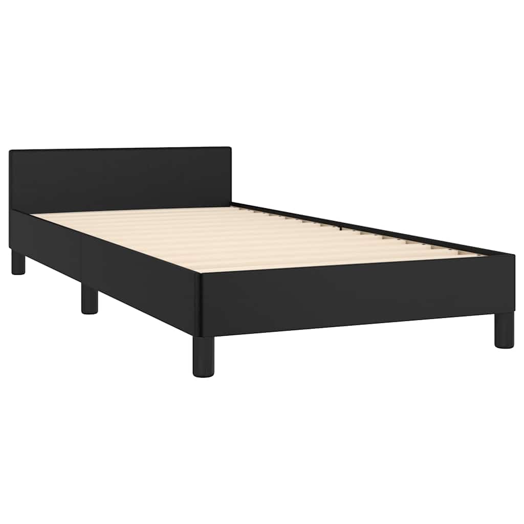 Bed Frame without Mattress Black King Single Size Faux Leather