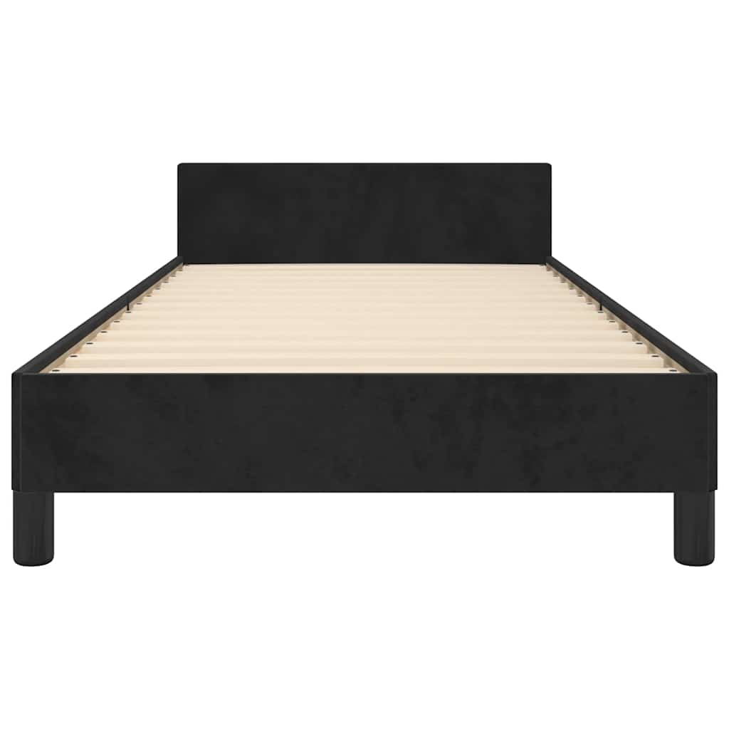 Bed Frame without Mattress Black King Single Size Velvet