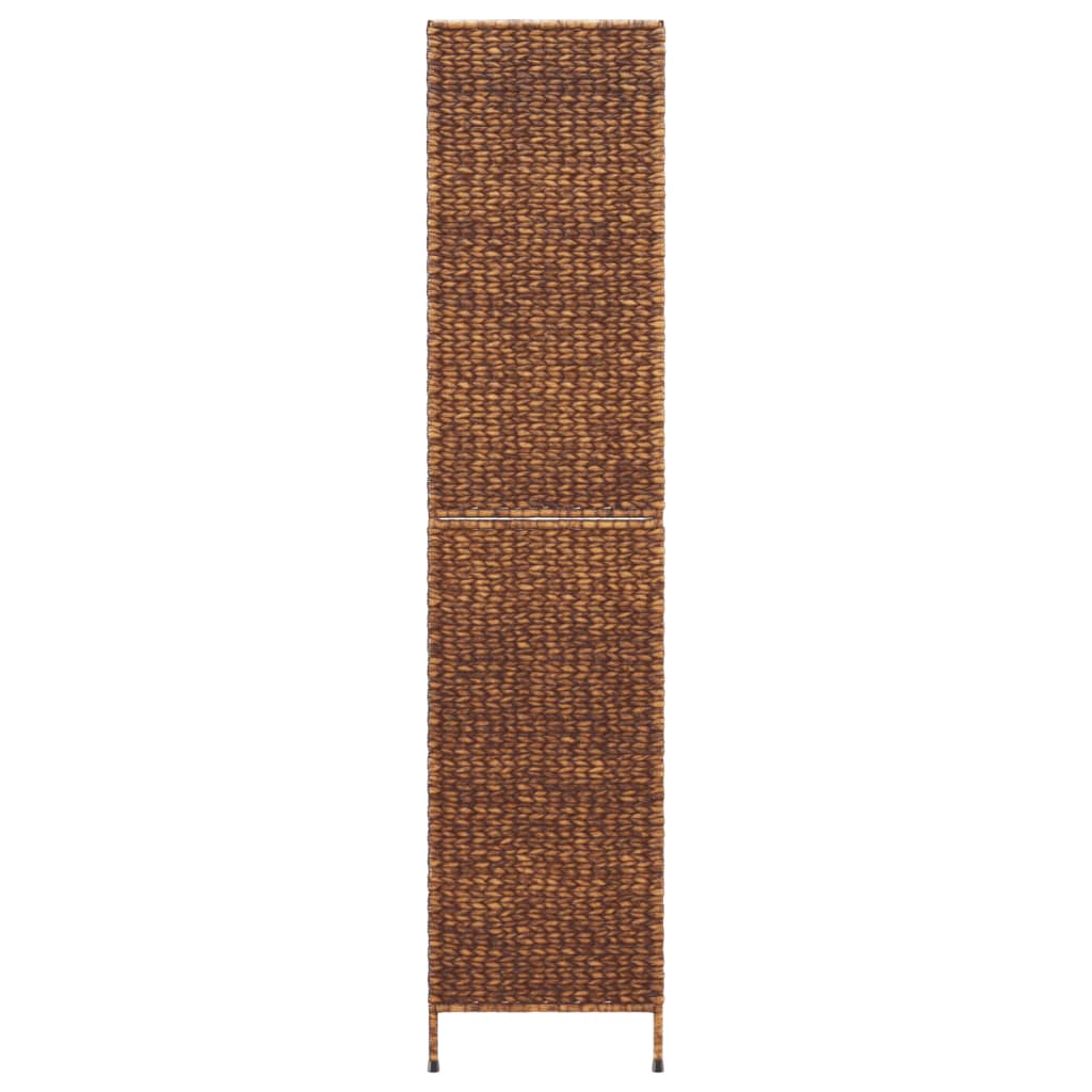 Room Divider 3-Panel Brown 122x180 cm Water Hyacinth