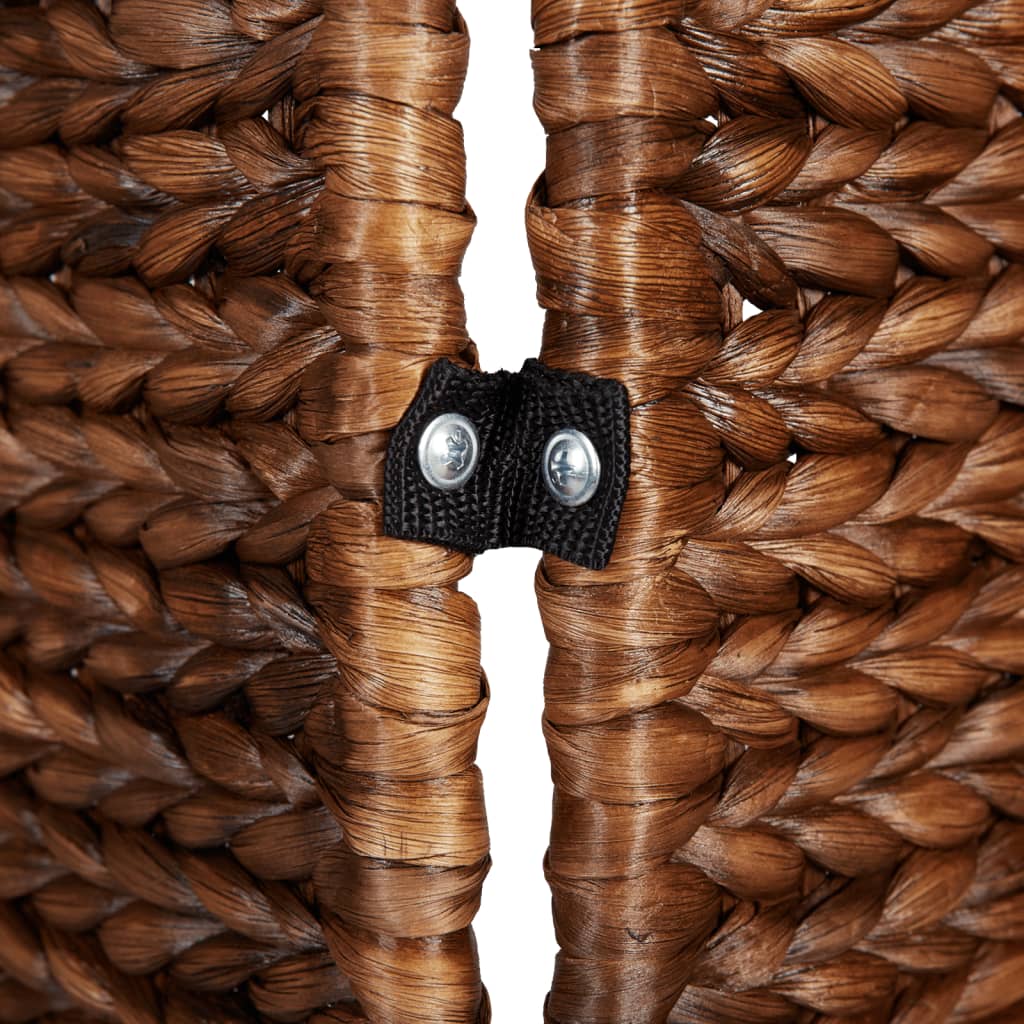 Room Divider 3-Panel Brown 122x180 cm Water Hyacinth