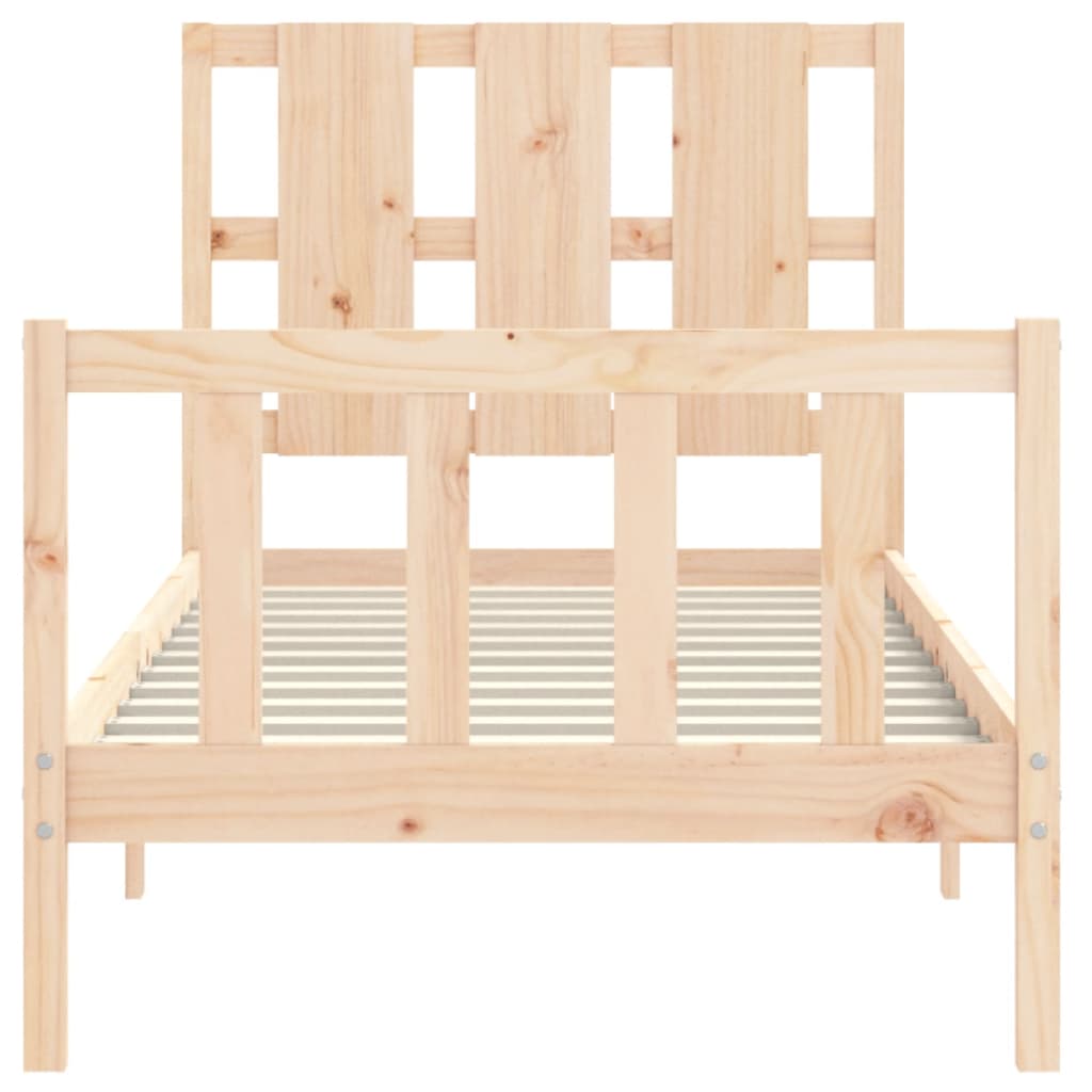 Bed Frame without Mattress 90x190 cm Solid Wood Pine
