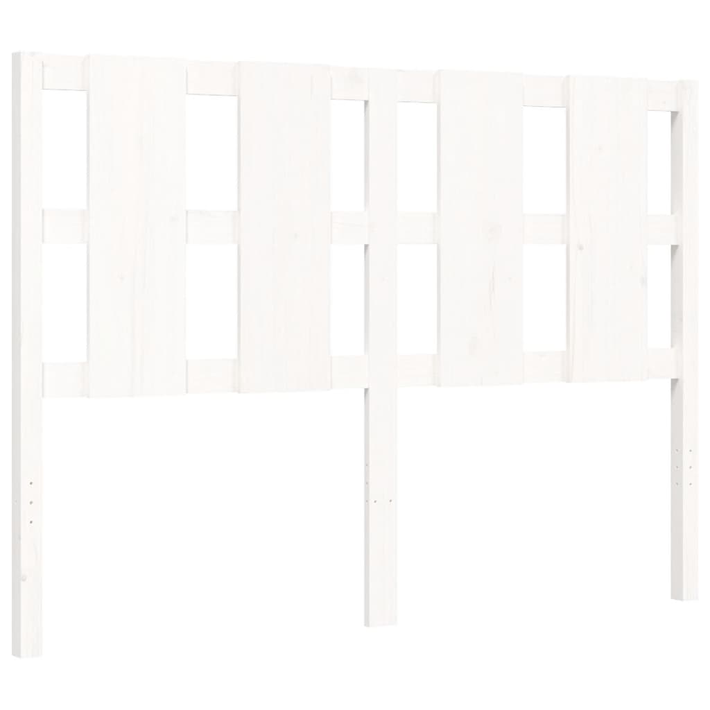 Bed Frame without Mattress White 135x190 cm Solid Wood Pine