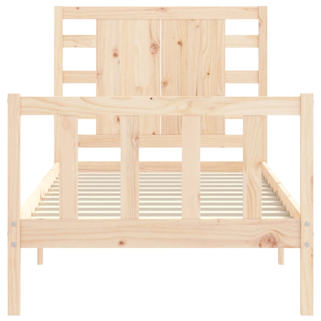 Bed Frame without Mattress 90x190 cm Solid Wood Pine