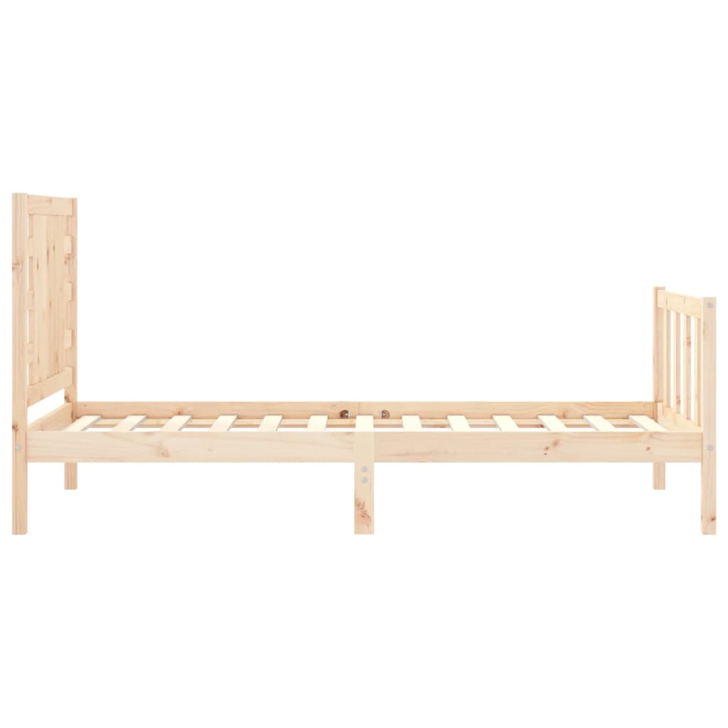 Bed Frame without Mattress 90x190 cm Solid Wood Pine