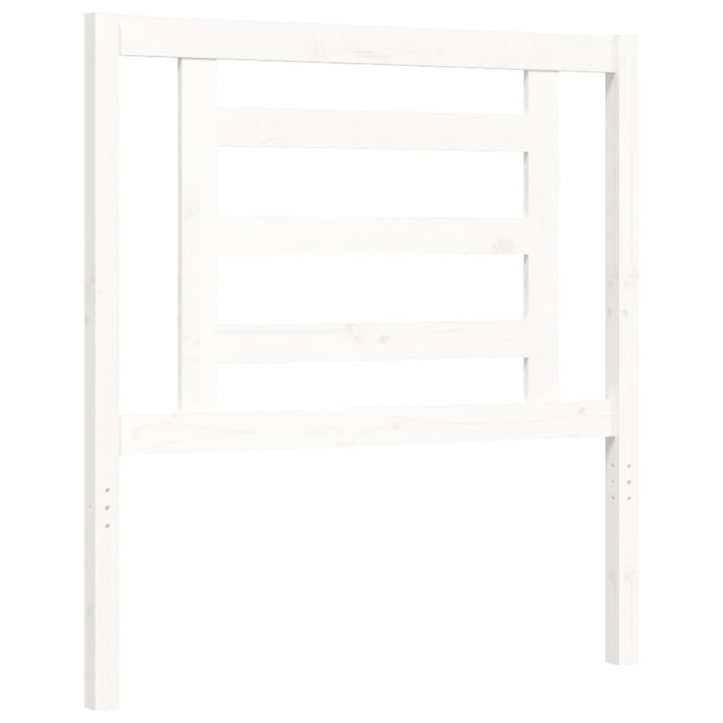 Bed Frame without Mattress White 90x190 cm Solid Wood Pine