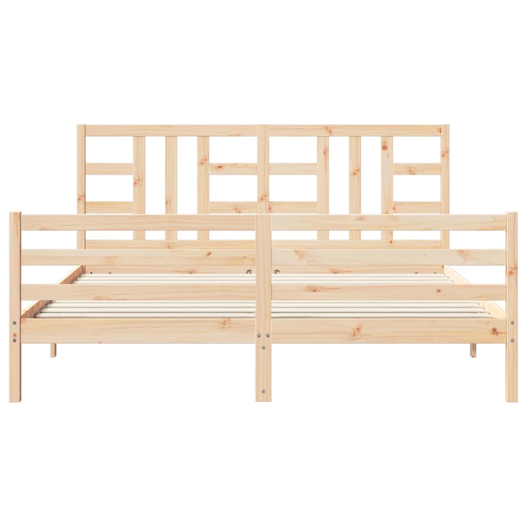 Bed Frame without Mattress 183x203 cm King Solid Wood