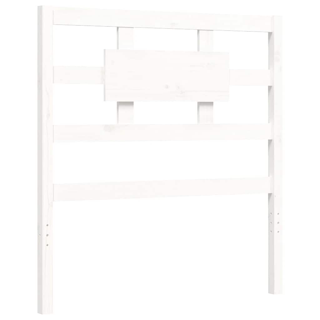Bed Frame without Mattress White 90x190 cm Solid Wood