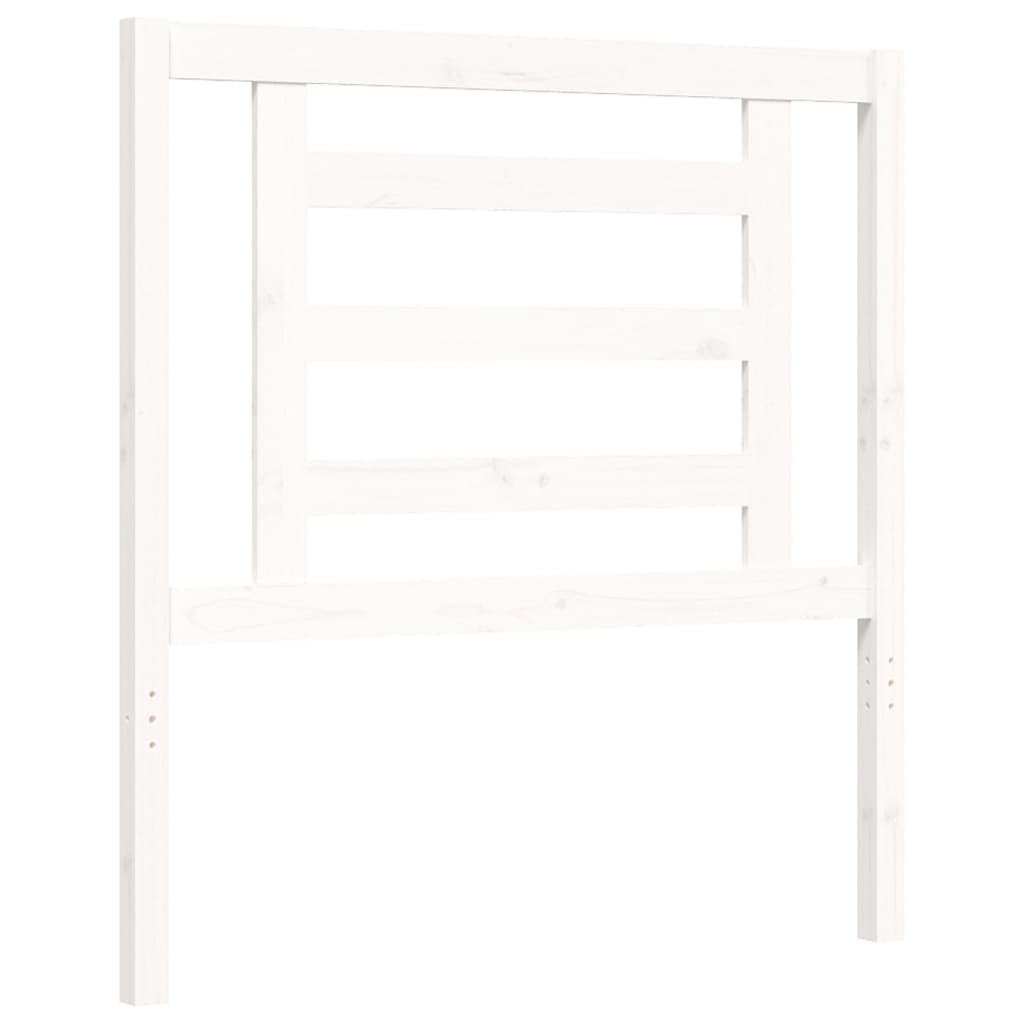 Bed Frame without Mattress White 90x190 cm Solid Wood