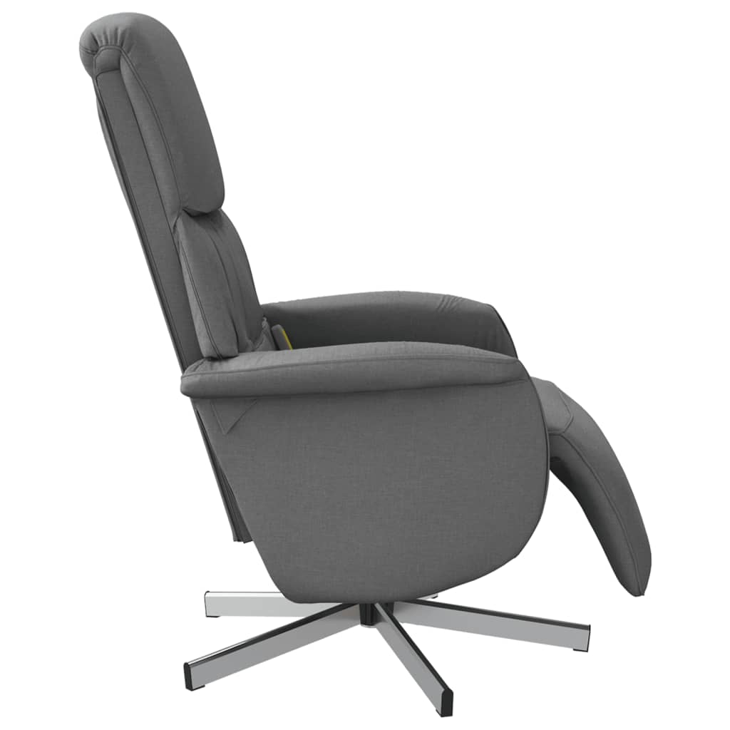 Massage Recliner Chair with Footrest Dark Grey Fabric