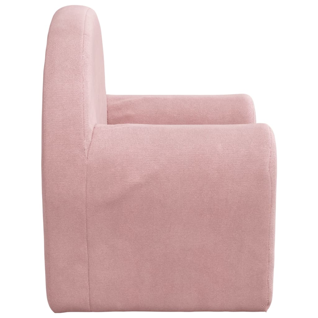 Kids' Sofa Pink Soft Plush