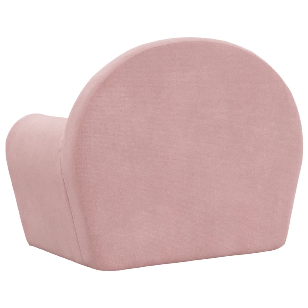 Kids' Sofa Pink Soft Plush