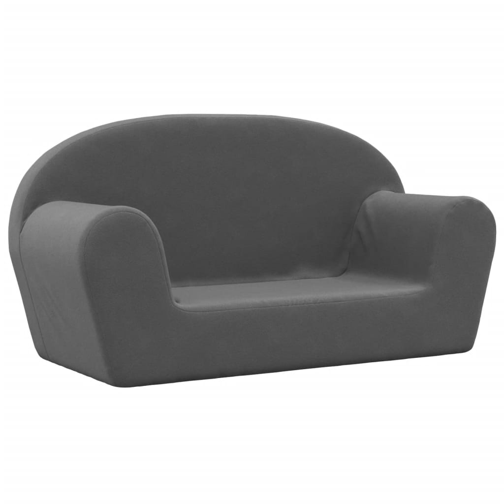 Kids' Sofa 2-Seater Anthracite Soft Plush