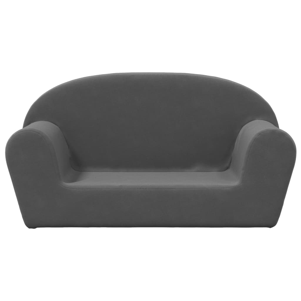 Kids' Sofa 2-Seater Anthracite Soft Plush