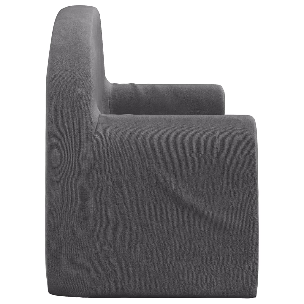 Kids' Sofa Bed 2-Seater Anthracite Soft Plush