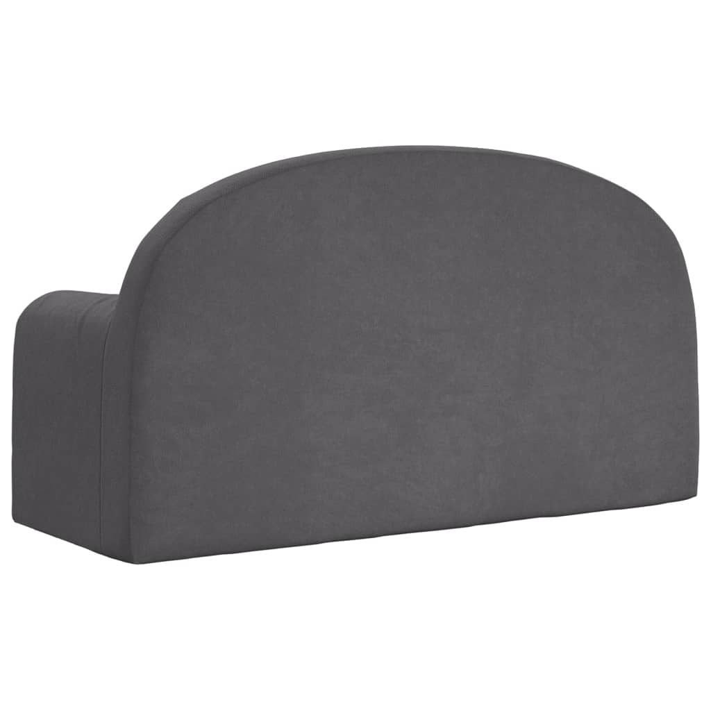 Kids' Sofa Bed 2-Seater Anthracite Soft Plush