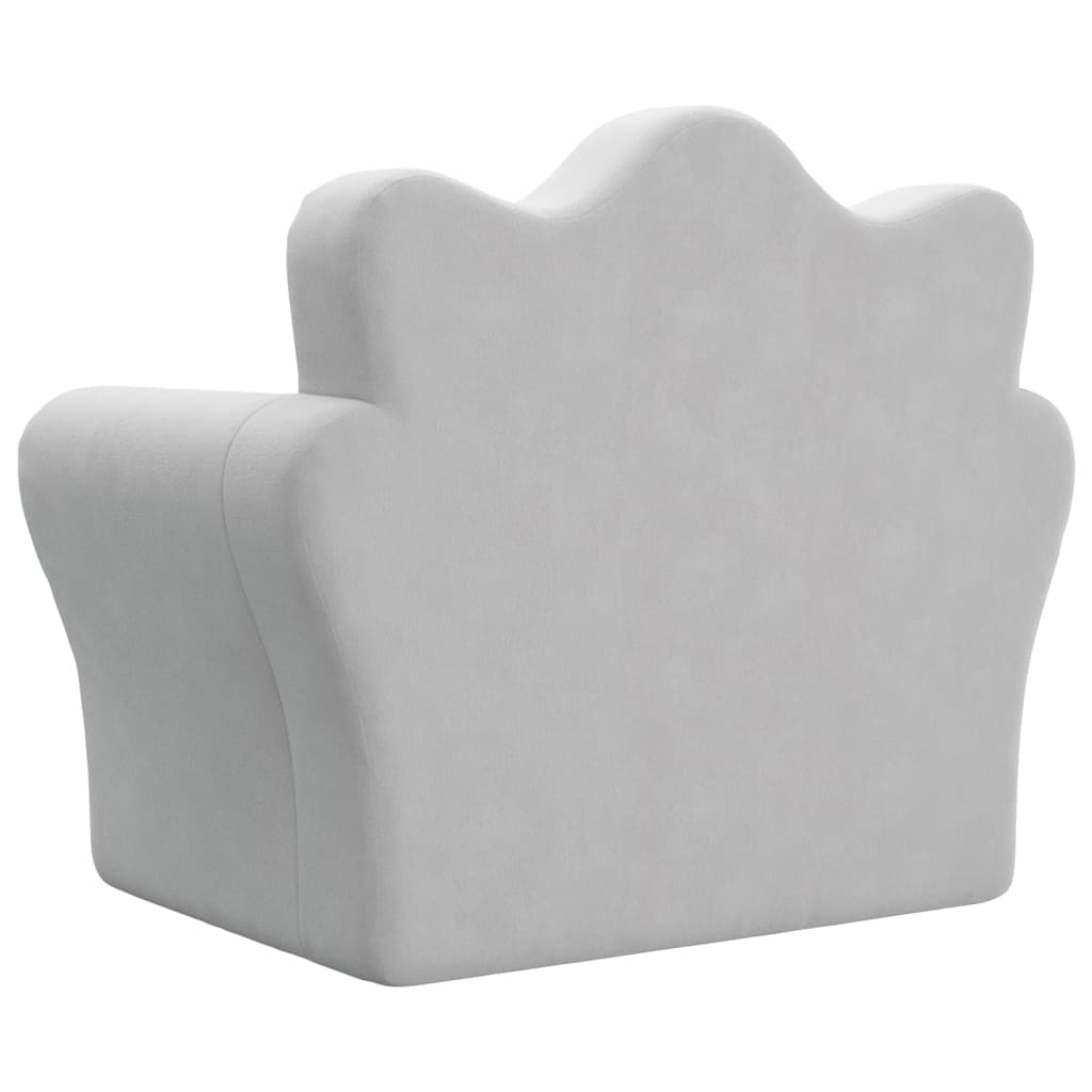 Kids' Sofa Bed Light Grey Soft Plush