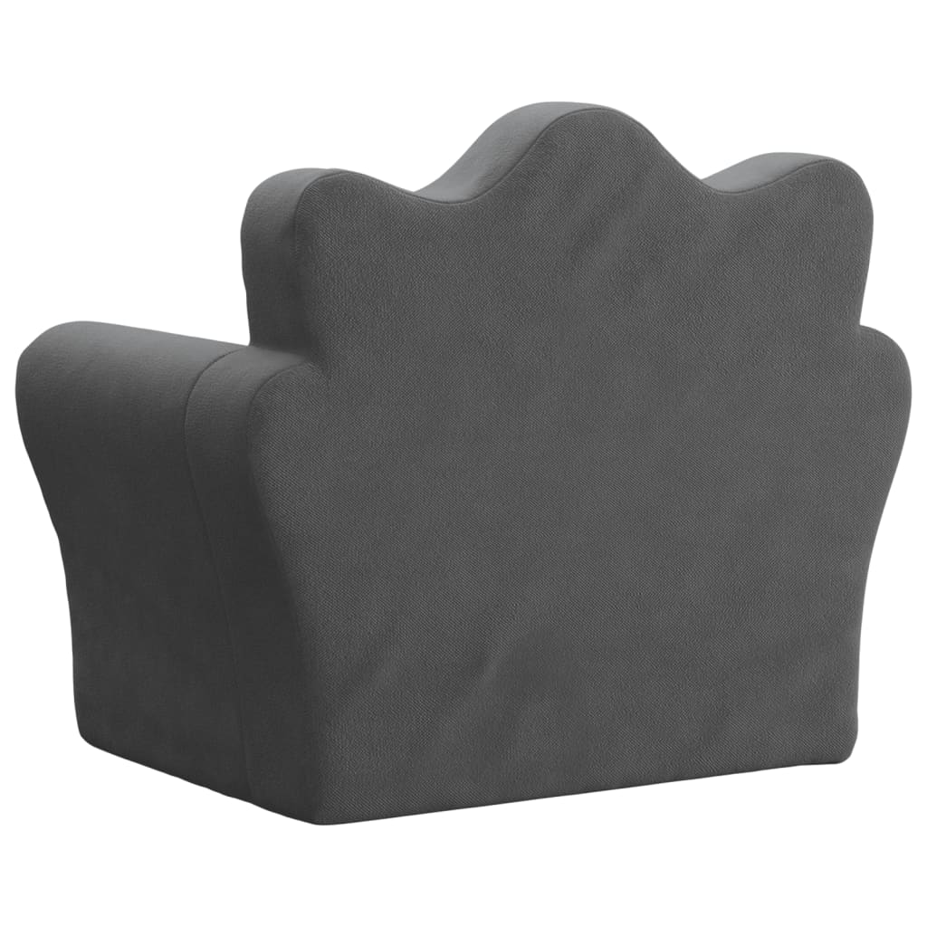 Kids' Sofa Bed Anthracite Soft Plush