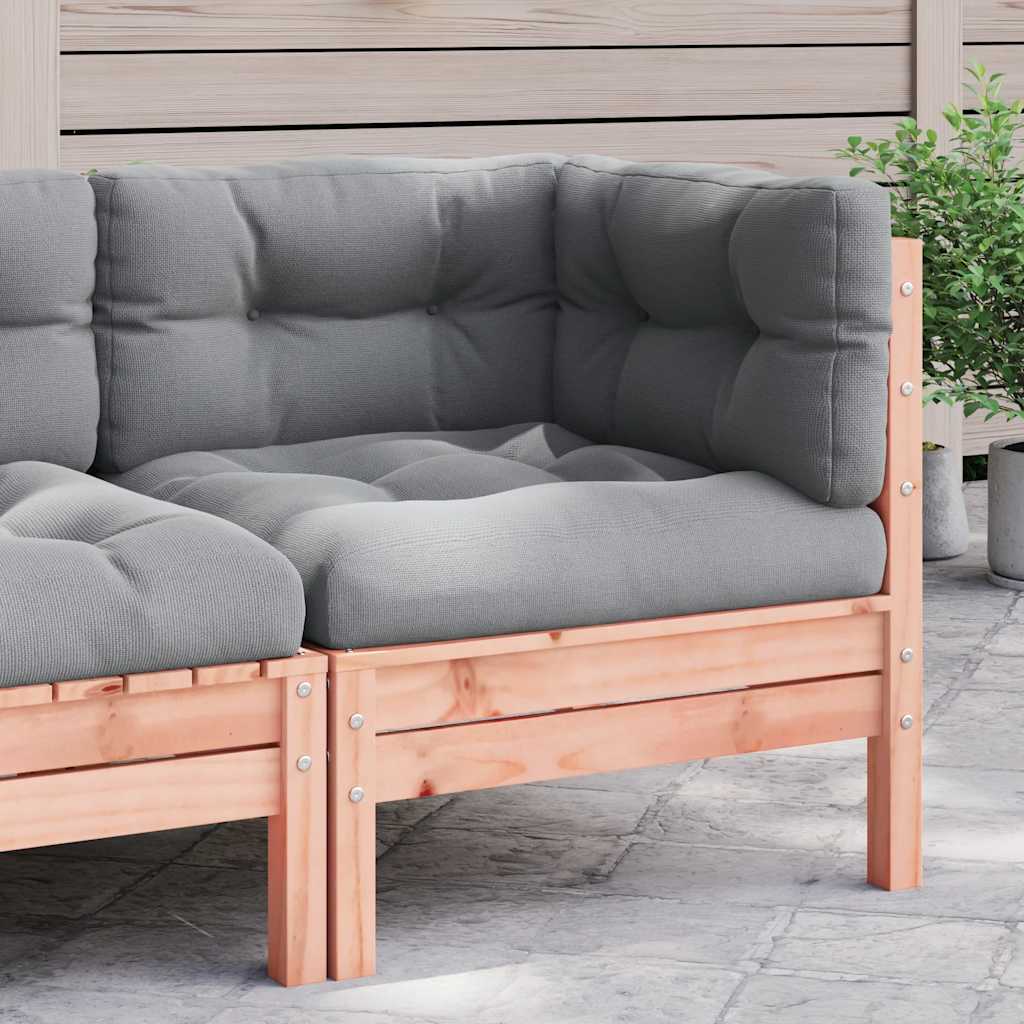 Garden Sofa Corner with Cushions Solid Wood Douglas