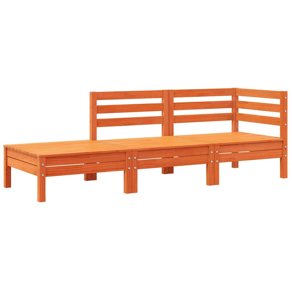 Garden Sofa with Cushions and Footstool 3-Seater