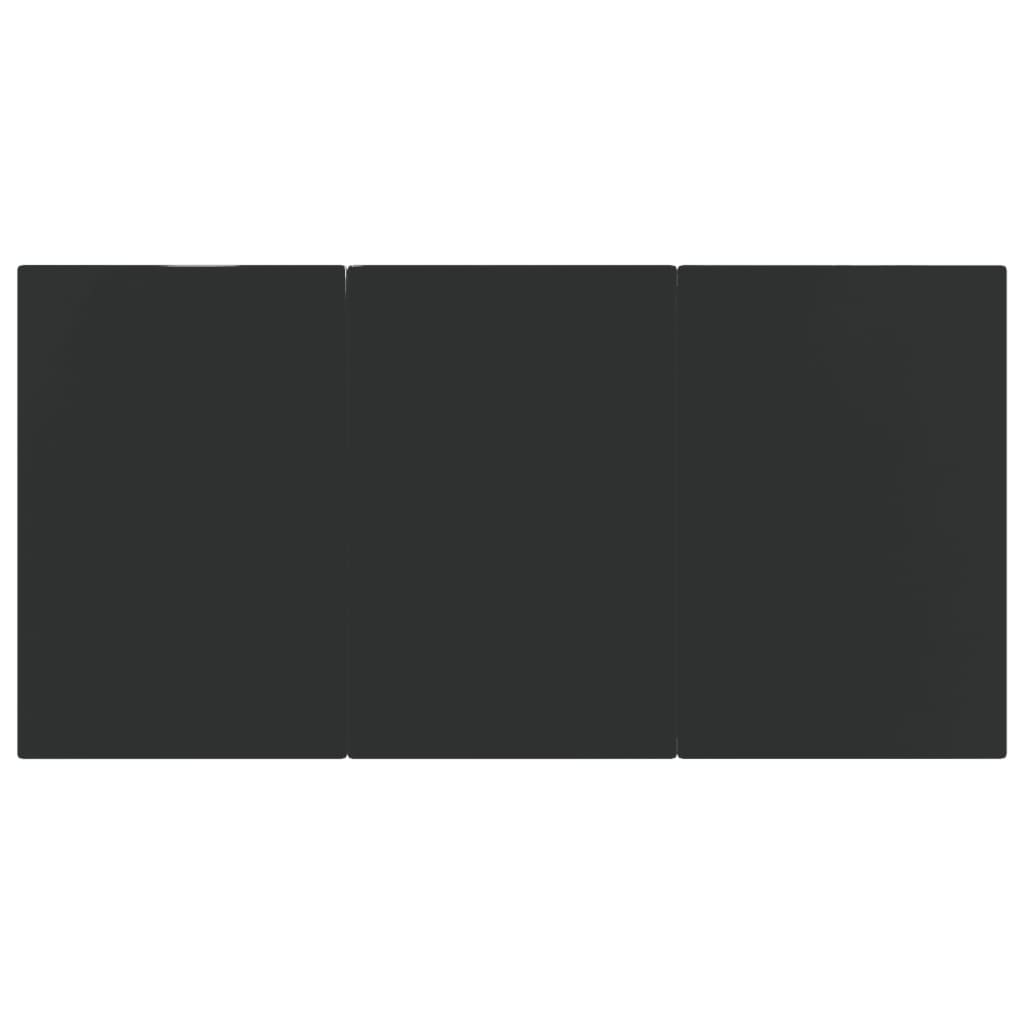 5 Piece Garden Dining Set Black Poly Rattan and Steel