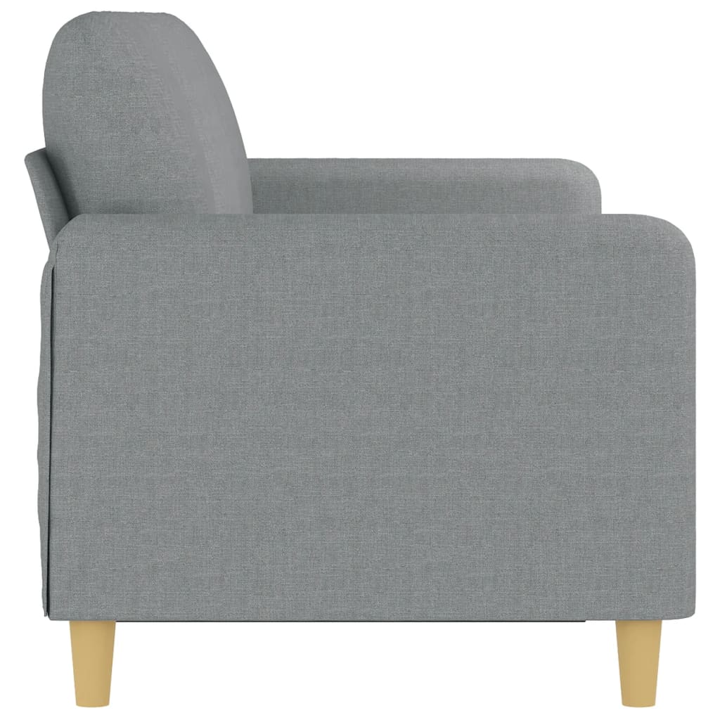 3-Seater Sofa Light Grey Fabric 180 cm